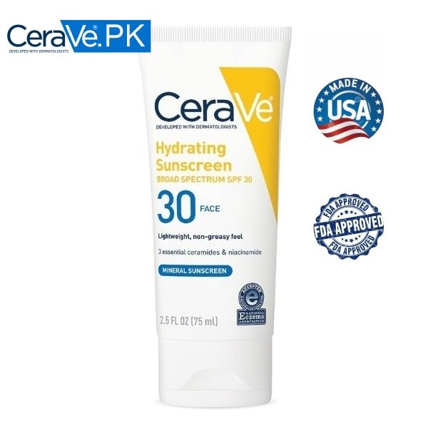 CeraVe Hydrating Mineral Sunscreen SPF 30 Face Lotion